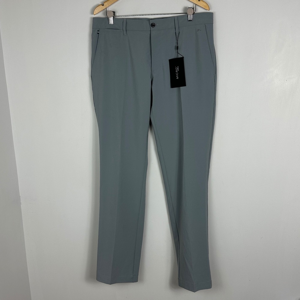 J.Lindeberg Mens Pants 34 x 34 Ellott Regular Fit Stretch Grey Performance NEW